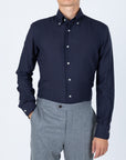 Dökkblá Einlit - Button Down