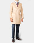Ljósbrúnn Polo Coat - Ull/Kamelhár