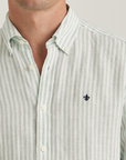 Douglas Striped Linen - Green