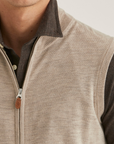 Merino Slipover Vest - Khaki
