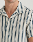 Printed Short Sleeve Shirt - Blue