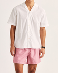 Resort Linen Short Sleeve Shirt - White