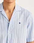 Resort Linen Short Sleeve Shirt - Light Blue