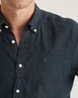Douglas Linen Shirt - Blue