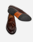 Tassel loafers - brúnt leður