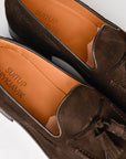 Tassel loafers - dökkbrúnt rúskinn