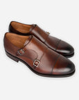 Double monkstrap - brúnt leður