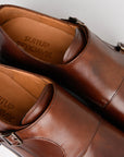 Double monkstrap - brúnt leður