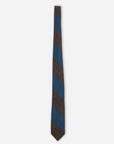 Blátt/Brúnt Shantung
