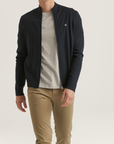 Merino Zip Cardigan - Navy