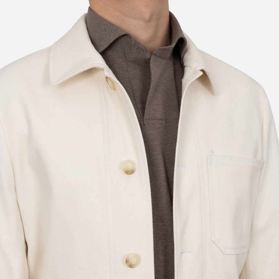 Work Jacket - Hvítur