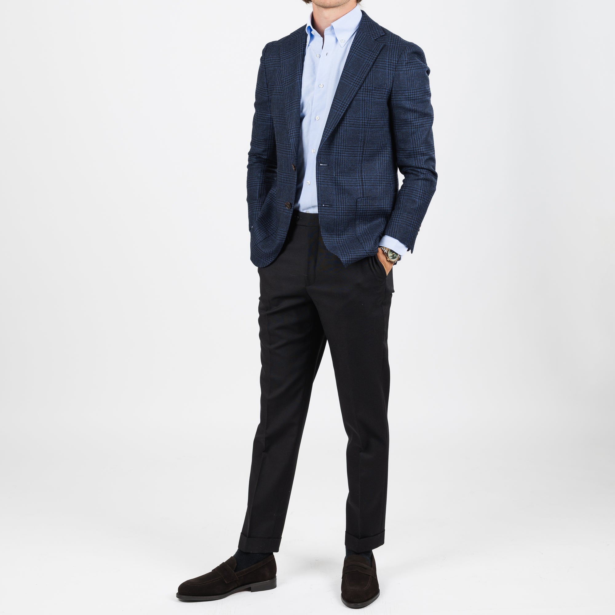 Blár Köflóttur