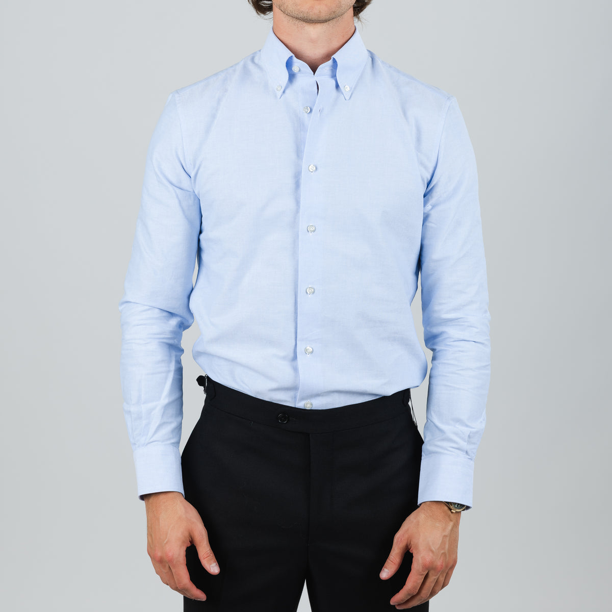 Ljósblá Oxford - Button Down