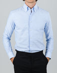 Ljósblá Oxford - Button Down