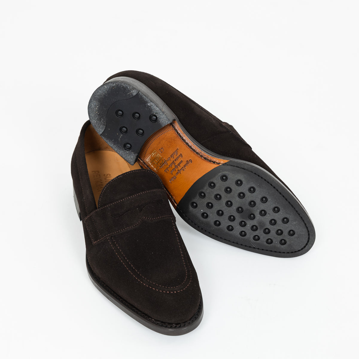 Penny Loafer - Dökkbrúnt Rúskinn