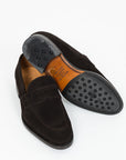 Penny Loafer - Dökkbrúnt Rúskinn