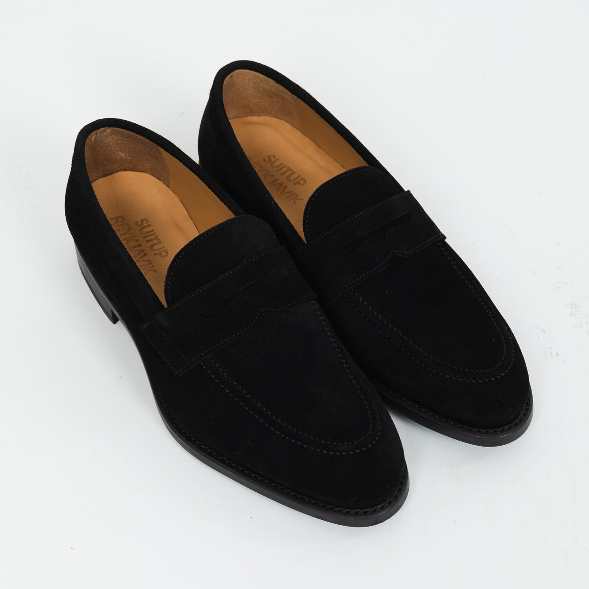 Penny Loafer - Svart Rúskinn