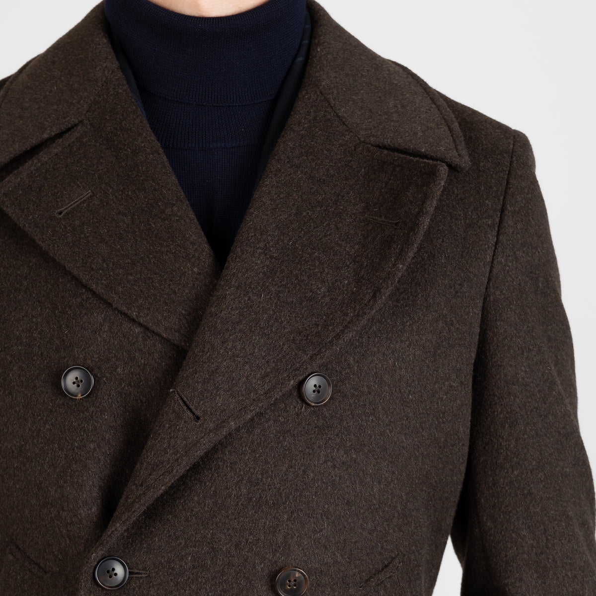 Brúnn Peacoat