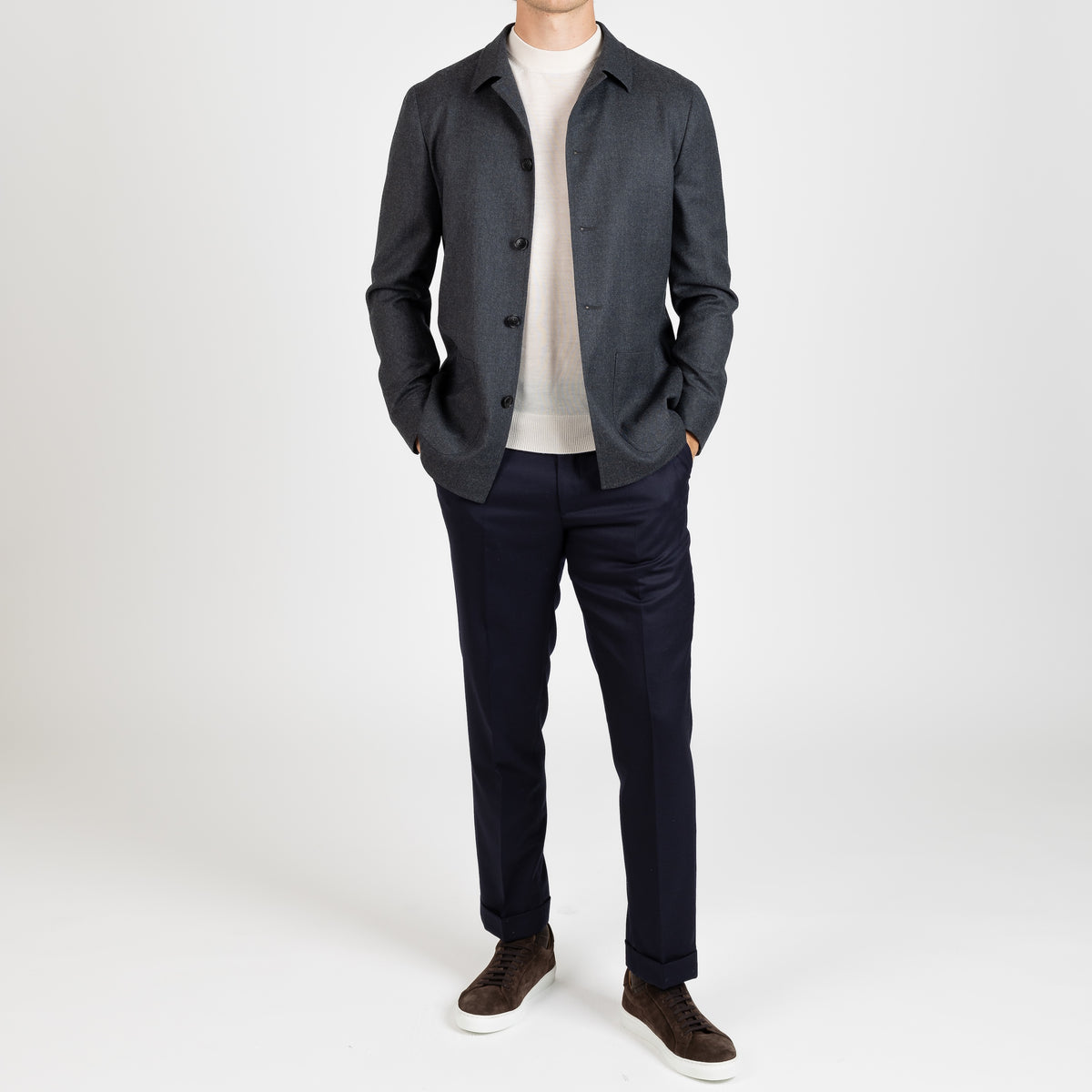 Work Jacket - Grár Flannel