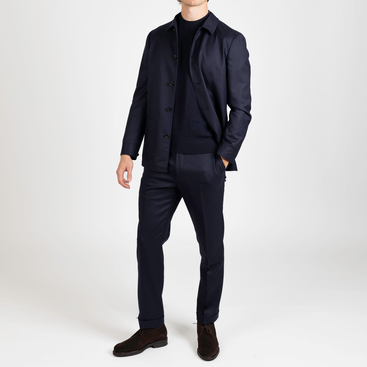 Work Jacket - Dökkblár Flannel