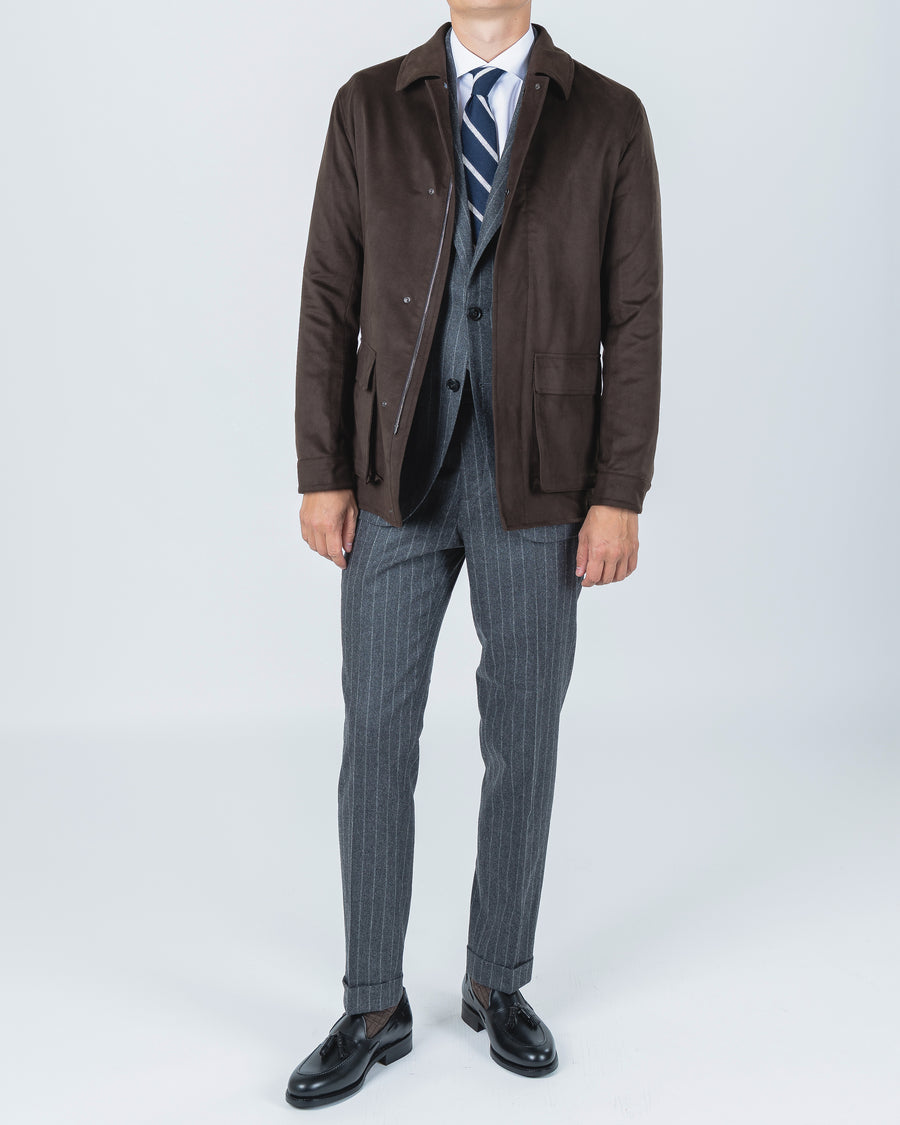 Field Jakki - Brúnt Rúskinn