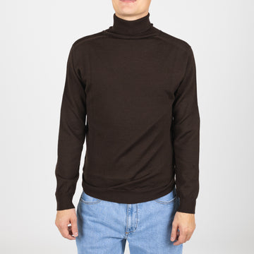 Rúllukragapeysa - Dökkbrún