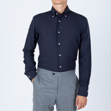 Dökkblá Einlit - Button Down