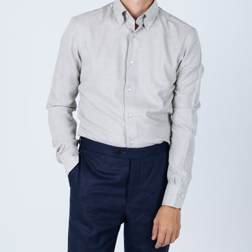 Ljósbrún Einlit - Button Down