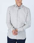 Ljósbrún Einlit - Button Down