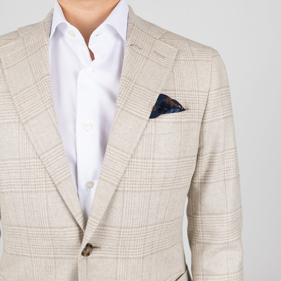 Ljósbrúnn Köflóttur - Ull/Kasmír