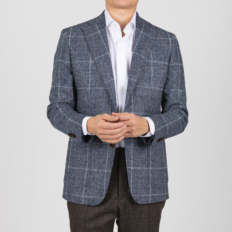 Blár Köflóttur - Ull/Alpaca