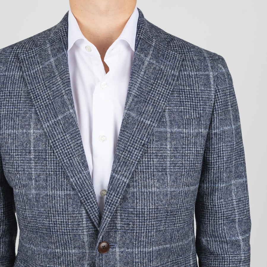 Blár Köflóttur - Ull/Alpaca