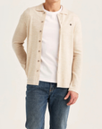 Merino Shirt Cardigan - Off White