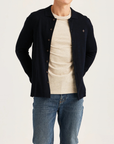 Merino Shirt Cardigan - Navy