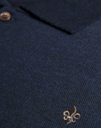 Merino Shirt Cardigan - Navy