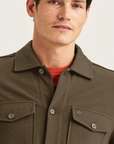 Andrew Piqué Overshirt - Olive