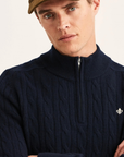 Hertford Cable Half Zip - Navy