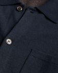 Dudley Knitted Overshirt - Old Blue
