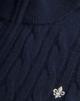 Hertford Cable Half Zip - Navy