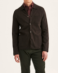 Dudley Knitted Overshirt - Brown