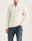 Hertford Cable Half Zip - Off White