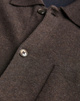 Dudley Knitted Overshirt - Brown