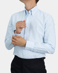 Ljósblá Röndótt Oxford - Button Down