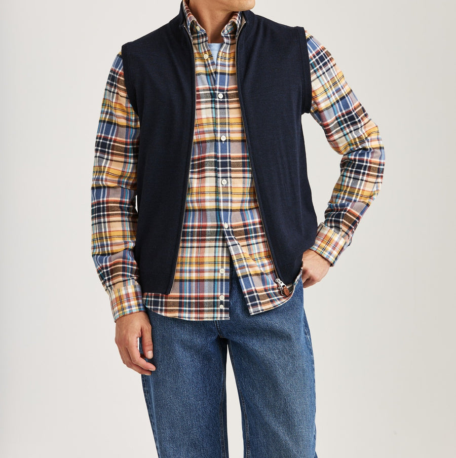 Merino Vest - Navy