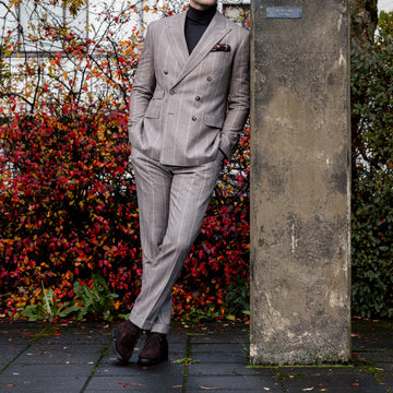 Ljósbrún Teinótt - Alpaca/Hör