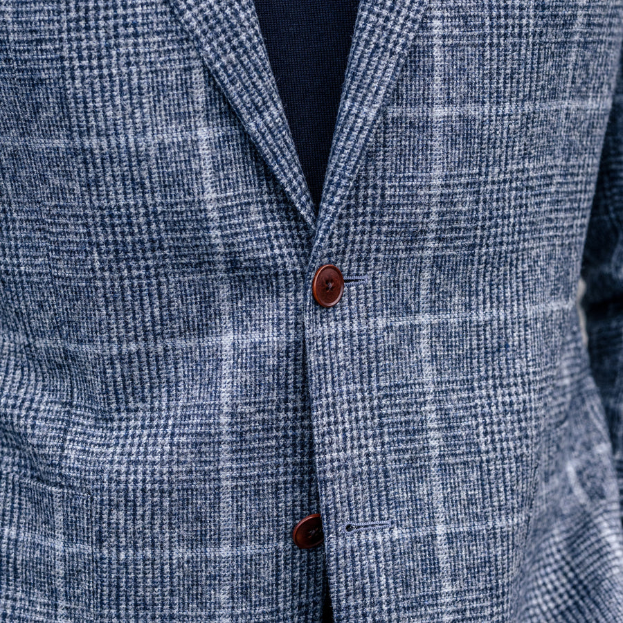 Blár Köflóttur - Ull/Alpaca