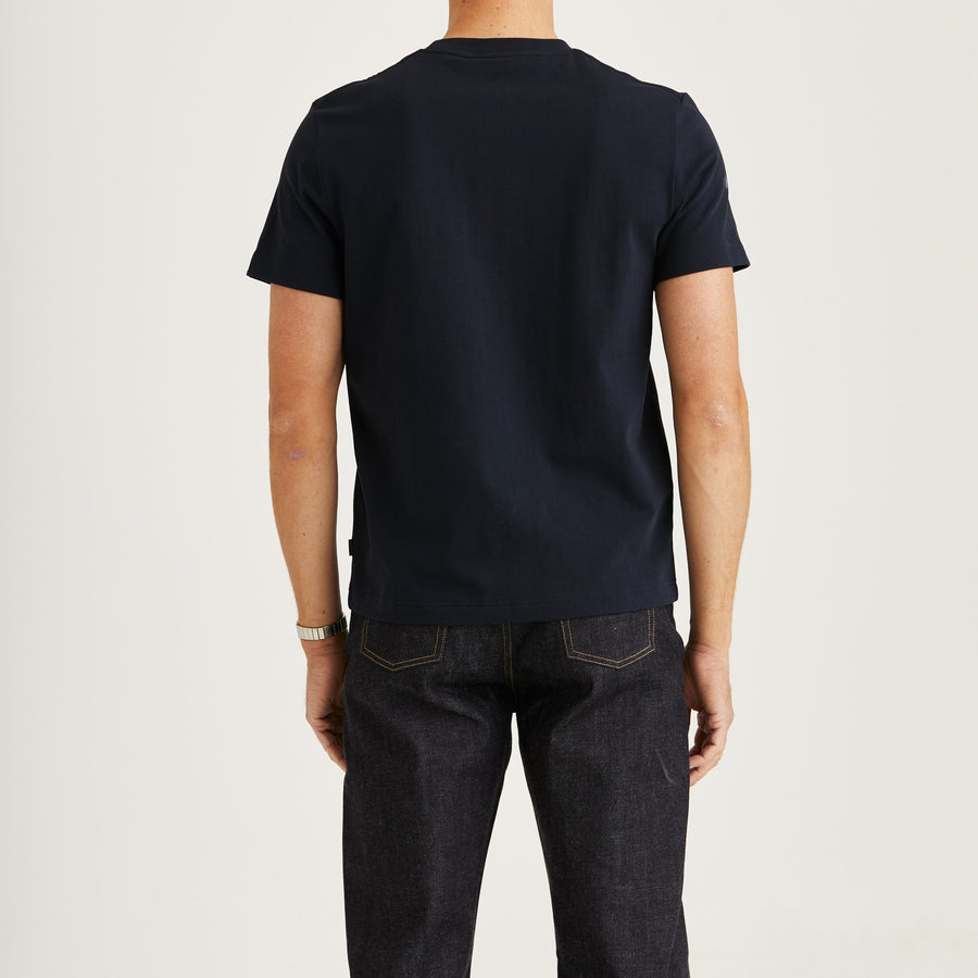 Seaton Mixed Tee - Navy