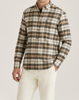 Flannel Big Check Shirt - Off White