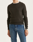 Merino Cable O-Neck - Brown