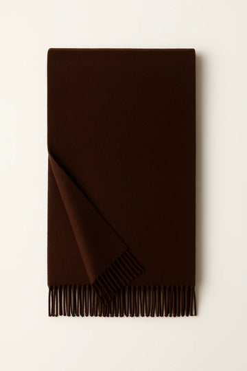 Dökkbrúnn Trefill - 100% Kasmír